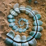 spiral made of broken pebbles